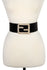 "F" Gem Buckle Belt (Black)
